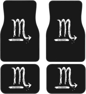 Scorpio Symbol Floor Mats for Cars, All-Weather Car Mats, Fit Automotive Floor Mats for Cars Trucks SUV, Universal Floor Liner Car Accessories - Virgo Car Floor Mat for men
