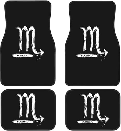 Scorpio Symbol Floor Mats for Cars, All-Weather Car Mats, Fit Automotive Floor Mats for Cars Trucks SUV, Universal Floor Liner Car Accessories - Virgo Car Floor Mat for men