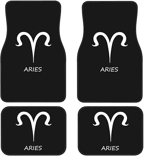 Aries Sign Floor Mats for Cars, All-Weather Car Mats, Fit Automotive Floor Mats for Cars Trucks SUV, Universal Floor Liner Car Accessories - Aries Car Floor Mat for men