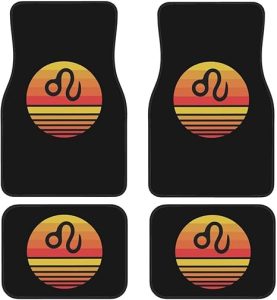 Zodiac Sign Leo Symbol Floor Mats for Cars, All-Weather Car Mats, Fit Automotive Floor Mats for Cars Trucks SUV, Universal Floor Liner Car Accessories - Virgo Car Floor Mat for men