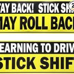 Learning to Drive Stick Shift Stay Back May Roll Back Car Sticker Decal, Reflective Car Window Bumper Magnet, Vinyl Waterproof Warning Sign for New Manual Transmission Learners - Scorpio Sticker for men