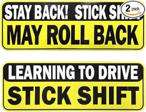 Learning to Drive Stick Shift Stay Back May Roll Back Car Sticker Decal, Reflective Car Window Bumper Magnet, Vinyl Waterproof Warning Sign for New Manual Transmission Learners - Scorpio Sticker for men