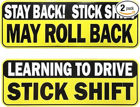Learning to Drive Stick Shift Stay Back May Roll Back Car Sticker Decal, Reflective Car Window Bumper Magnet, Vinyl Waterproof Warning Sign for New Manual Transmission Learners - Scorpio Sticker for men
