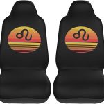 Zodiac Sign Leo Symbol Car Seat Covers 2 Front Seats,Breathable Durable Seat Covers for Cars,Universal Fit for SUV,Vans,sedans, Trucks, Automotive Interior Covers,Black - Aquarius Car Seat Cover for men