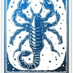 Scorpio Tarot - 3" Vinyl Sticker - for Car Laptop Water Bottle Phone - Astrology Zodiac Sign Decal - Scorpio Sticker for men