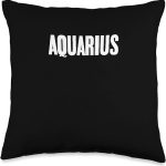 Astrological Sign Water Bearer Horoscope Astronomy Throw Pillow - Aquarius Pillow for men