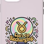 Taurus Can’t I’m Recharging Retro Pastel Astrology Case for iPhone 12 Pro Max - Taurus Phone Case for men