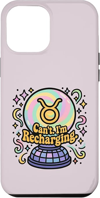 Taurus Can’t I’m Recharging Retro Pastel Astrology Case for iPhone 12 Pro Max - Taurus Phone Case for men
