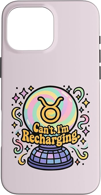 Taurus Can’t I’m Recharging Retro Pastel Astrology Case for iPhone 16 Pro Max - Taurus Phone Case for men