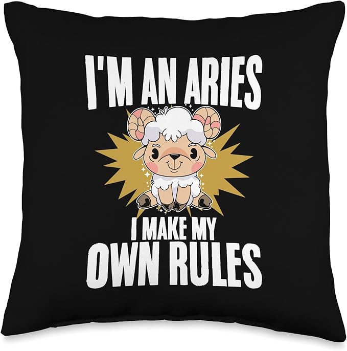 Astronomy Star Sign Horoscope Zodiac Sign Aries Throw Pillow - Aries Pillow for men