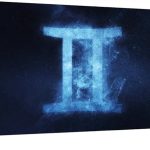 Bathroom Wall Art Decor for Bedroom Living Room Small Canvas Wall Art Framed Gemini Zodiac Sign Abstract night sky Prints Artwork Painting Pictures Kitchen Office - Gemini Canvas for men