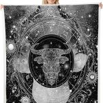 jejeloiu Aries Fleece Throw Blanket Baby 30"x40" Boys Girls Constellation Sherpa Blanket Plush Fuzzy for Kids Horoscope Astrology Constellation Theme Room Decor - Aries Blanket for men