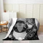 jejeloiu Aries Fleece Throw Blanket Baby 30"x40" Boys Girls Constellation Flannel Blanket Plush Fuzzy for Kids Horoscope Astrology Constellation Theme Room Decor - Aries Blanket for men