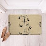 jejeloiu Zodiac Virgo Soft Fleece Door Carpet Horoscope Dark Academia Polyester Bath Rug Vintage Retro Non Slip Bath Mat Rose Flower Bathroom Floor Indoor Doormat,16x24 Inch - Virgo Car Floor Mat for men