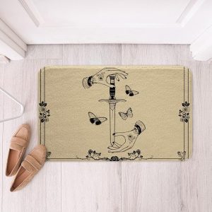 jejeloiu Zodiac Virgo Soft Fleece Door Carpet Horoscope Dark Academia Polyester Bath Rug Vintage Retro Non Slip Bath Mat Rose Flower Bathroom Floor Indoor Doormat,16x24 Inch - Virgo Car Floor Mat for men