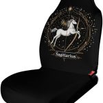 Sagittarius Zodiac Sign Printed Car Seat Covers Washable Universal Auto Front Seats Protector Fits for Most Cars - Aquarius Car Seat Cover for men
