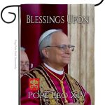 Pope Leo XIV Flag Francis Vatican Memorabilia Bishop of Rome Tapestry Catholic Wall Art Canvas Poster Grave Decorations Yard Sign American Papal Door Textile Home Room Decor Roman Religious Gifts - Leo Canvas for men