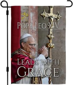 Pope Leo XIV Shepherd Garden Stake Catholic Poster Church Decor Tapestry Vatican Memorabilia Canvas Bishop of Rome Picture Grave Decorations For Cemetery American Papal Print Sign Religious Gifts - Leo Canvas for men
