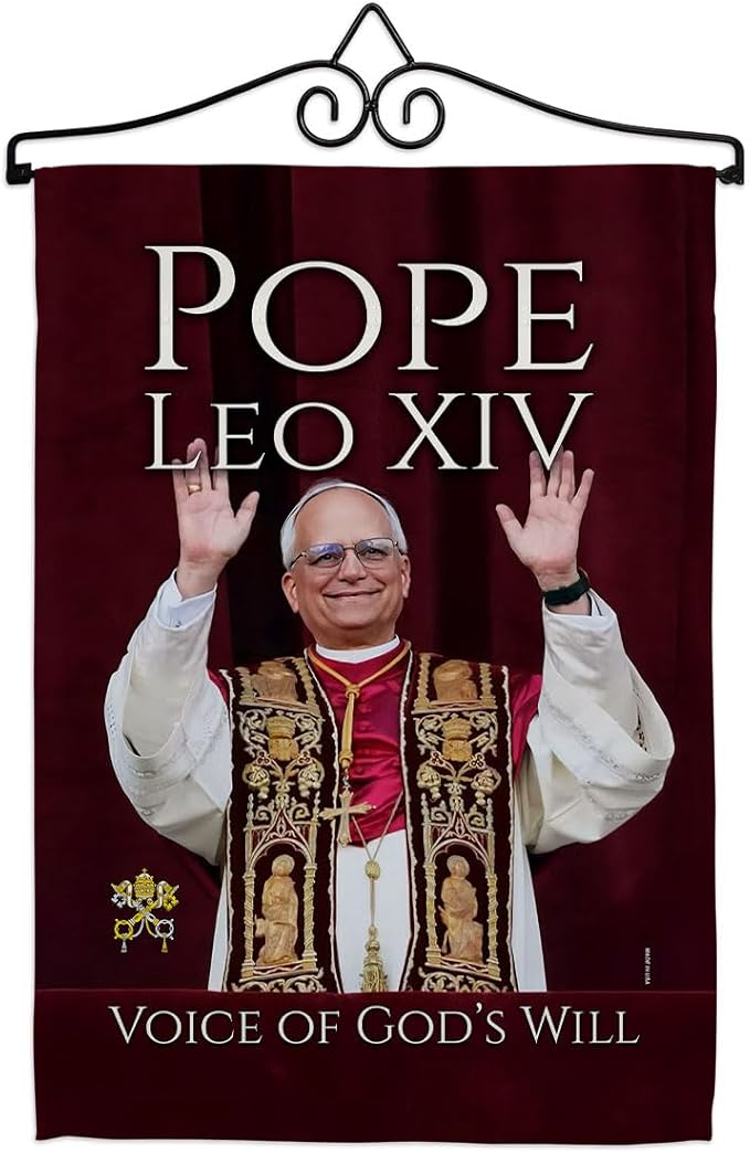 Pope Leo XIV New Era Wall Decor Canvas Tapestry Vatican Memorabilia Catholic Poster Church Bishop of Rome Picture Home Decorations American Papal Print Yard Sign Door Textile Roman Religious Gifts - Leo Canvas for men