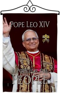 Pope Leo XIV Bishop Wall Decor Canvas Tapestry Vatican Memorabilia Catholic Poster Church Bishop of Rome Picture Home Decorations American Papal Print Yard Sign Door Textile Roman Religious Gifts - Leo Canvas for men