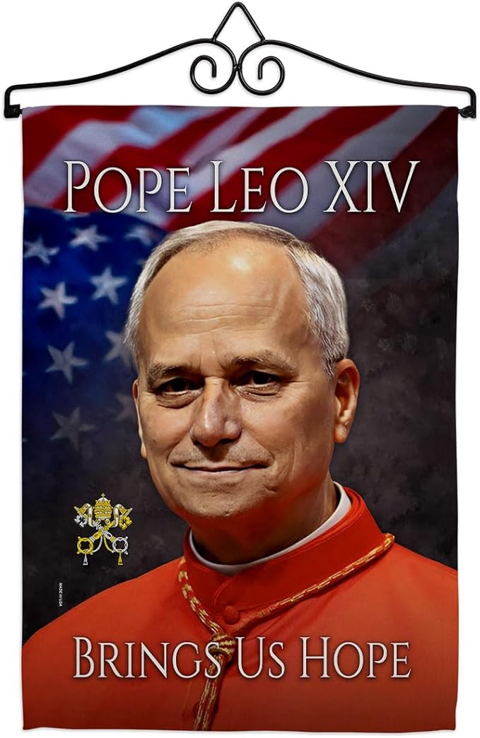 Pope Leo XIV Tribute Wall Decor Canvas Tapestry Vatican Memorabilia Catholic Poster Church Bishop of Rome Picture Home Decorations American Papal Print Yard Sign Door Textile Roman Religious Gifts - Leo Canvas for men