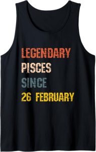 26 February Birthday Astrology Signs Novelties - Pisces T-Shirt for men