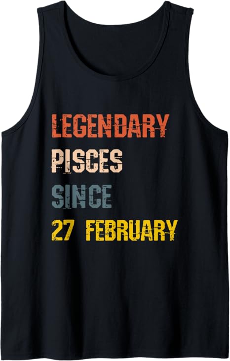 27 February Birthday Astrology Signs Novelties - Pisces T-Shirt for men