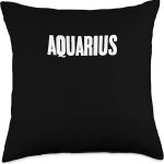 Aquarius Astrological Sign Astronomy Zodiac Sign Throw Pillow - Aquarius Pillow for men