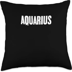 Aquarius Astrological Sign Astronomy Zodiac Sign Throw Pillow - Aquarius Pillow for men