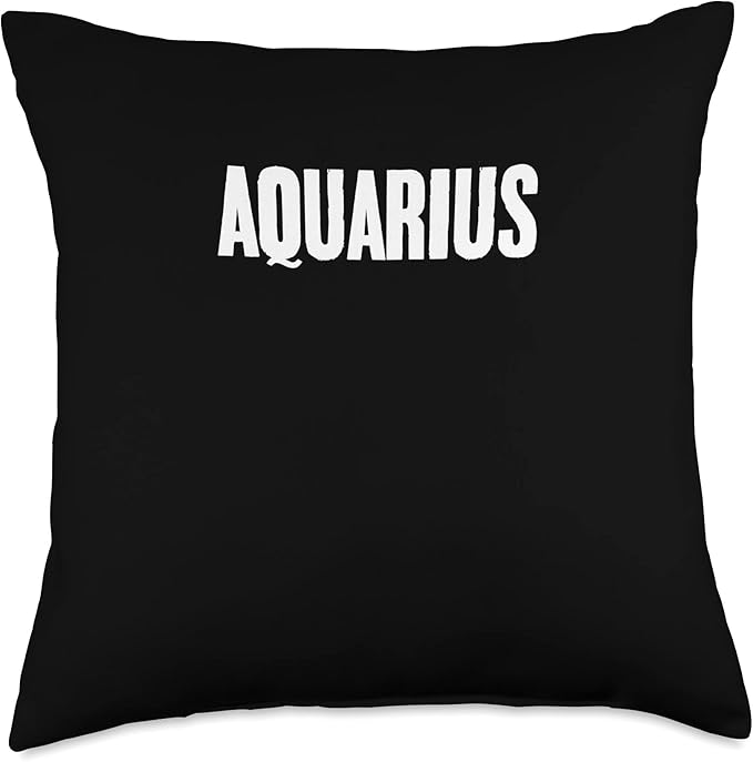 Aquarius Astrological Sign Astronomy Zodiac Sign Throw Pillow - Aquarius Pillow for men