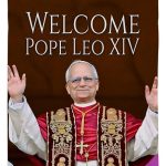 Pope Leo Flag XIV Successor Wall Art Canvas Tapestry Vatican Memorabilia Catholic Poster Church Decor Bishop of Rome Picture Home Decorations American Papal Door Sign Textile Roman Catholic Gifts - Leo Canvas for men