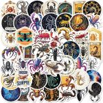 50PCS Scorpio Stickers Aesthetic Waterproof Zodiac Decals – Astrology Vinyl Sticker Pack for Water Bottles, Laptops, Scrapbooking, Journals, Teens & Adults – Scorpio Sign Gifts & Decor - Scorpio Sticker for men