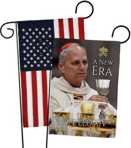 American Flags for Outside House Wall Canvas Poster Patriotic Decor 4th of July Picture Prints Poster Vatican Grave Decoration Papal Door Yard Sign Catholic Memorabilia Gift - Leo Canvas for men