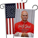 Vatican American Flags for Outside House Wall Canvas Poster Patriotic Decor 4th of July Picture Prints Poster Vatican Grave Decoration Papal Door Yard Sign Catholic Memorabilia Gift - Leo Canvas for men