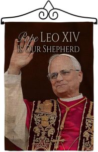 Catholic Flag Kit Hanger Wall Art Plaque Canvas Burlap Tapestry Catholic Church Decor Picture Prints Garden Cross Decorations American Papal Door Yard Sign Vatican Memorabilia Gifts - Leo Canvas for men
