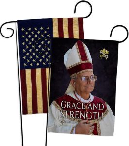 Pope Leo XIV Unity Vintage American Flags for Outside House Wall Canvas Poster Patriotic Decor July 4th Yard Sign Picture Prints Poster Vatican Grave Decoration Papal Door Catholic Memorabilia - Leo Canvas for men