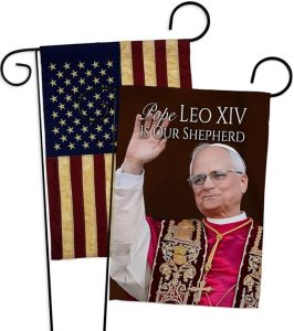 Pope Leo XIV Catholic Vintage American Flags for Outside House Wall Canvas Poster Patriotic Decor July 4th Yard Sign Picture Prints Poster Vatican Grave Decoration Papal Door Catholic Memorabilia - Leo Canvas for men
