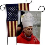 Pope Leo XIV Faith Vintage American Flags for Outside House Wall Canvas Poster Patriotic Decor July 4th Yard Sign Picture Prints Poster Vatican Grave Decoration Papal Door Catholic Memorabilia - Leo Canvas for men