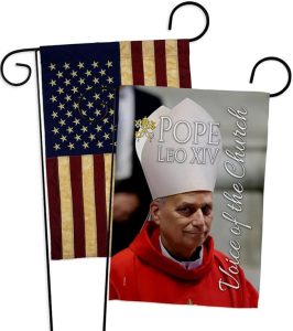 Pope Leo XIV Faith Vintage American Flags for Outside House Wall Canvas Poster Patriotic Decor July 4th Yard Sign Picture Prints Poster Vatican Grave Decoration Papal Door Catholic Memorabilia - Leo Canvas for men