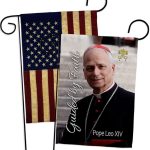 Pope Leo XIV Rome Vintage American Flags for Outside House Wall Canvas Poster Patriotic Decor July 4th Yard Sign Picture Prints Poster Vatican Grave Decoration Papal Door Catholic Memorabilia - Leo Canvas for men
