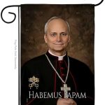 Flag Papacy Picture Prints Vatican Memorabilia Tapestry Catholic Wall Art Canvas Poster Grave Decorations for Cemetery Yard Sign American Papal Door Garden Decor Religious Gifts - Leo Canvas for men