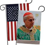 White Smoke American Flags for Outside House Wall Canvas Poster Patriotic Decor 4th of July Picture Prints Poster Vatican Grave Decoration Papal Door Yard Sign Catholic Memorabilia Gift - Leo Canvas for men