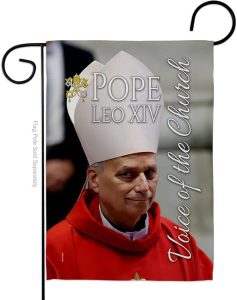 Flag Faith Picture Prints Vatican Memorabilia Tapestry Catholic Wall Art Canvas Poster Grave Decorations for Cemetery Yard Sign American Papal Door Garden Decor Religious Gifts - Leo Canvas for men