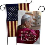 Pope Leo XIV Commemorative Vintage American Flags For Outside House Wall Canvas Poster Patriotic Decor July 4th Yard Sign Picture Prints Poster Vatican Grave Decoration Papal Door Catholic Memorabilia - Leo Canvas for men