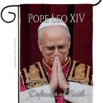 Flag Holy See Picture Prints Vatican Memorabilia Tapestry Catholic Wall Art Canvas Poster Grave Decorations for Cemetery Yard Sign American Papal Door Garden Decor Religious Gifts - Leo Canvas for men