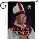 Flag Unity Picture Prints Vatican Memorabilia Tapestry Catholic Wall Art Canvas Poster Grave Decorations for Cemetery Yard Sign American Papal Door Garden Decor Religious Gifts - Leo Canvas for men