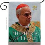 Flag White Smoke Picture Prints Vatican Memorabilia Tapestry Catholic Wall Art Canvas Poster Grave Decorations for Cemetery Yard Sign American Papal Door Garden Decor Religious Gifts - Leo Canvas for men