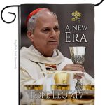 Flag Picture Prints Vatican Memorabilia Tapestry Catholic Wall Art Canvas Poster Grave Decorations for Cemetery Yard Sign American Papal Door Garden Decor Religious Gifts - Leo Canvas for men