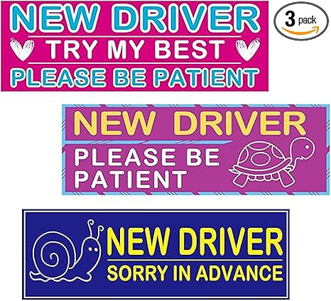3PCS New Driver Magnet for Car, Reusable Reflective Student Driver Magnet, Safety Warning Sign Car Bumper Stickers, Funny Removable New Rookie Magnetic Stickers for Students and Novices - Scorpio Sticker for men