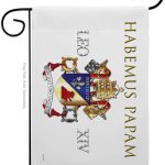 Coat of Arms Garden Flag Memorabilia Decor Religious Yard Sign Picture Print Habemus Papam Decorations American Papal Poster Vatican Canvas Roman Tapestry Catholic Gifts Made in USA - Leo Canvas for men